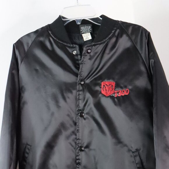 Vintage 90's America's Finest Jackets Men's L Dodge T300 Red Truck Bomber Coat - Picture 2 of 10